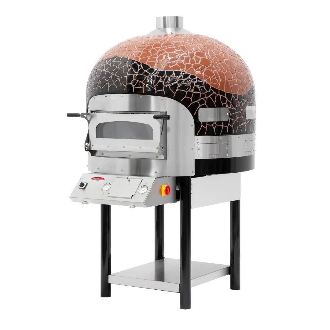 BakeMax BMSPO01 Commercial Electric Rotating Pizza Oven – Stainless Steel, 75 Pizzas/Hour
