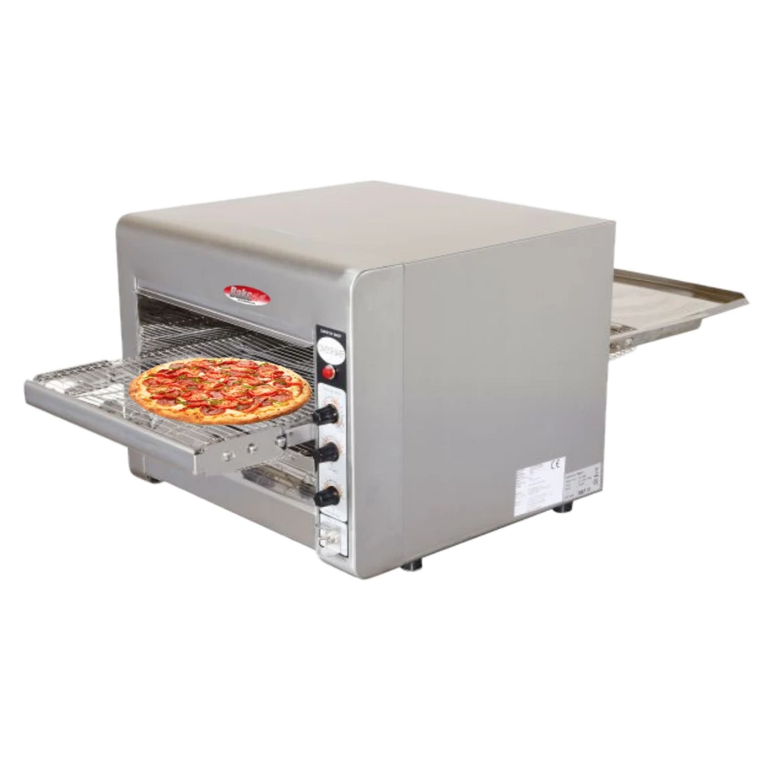 BakeMax BMCB001 14” Countertop Electric Conveyor Pizza Oven – Stainless Steel, Compact Commercial Model