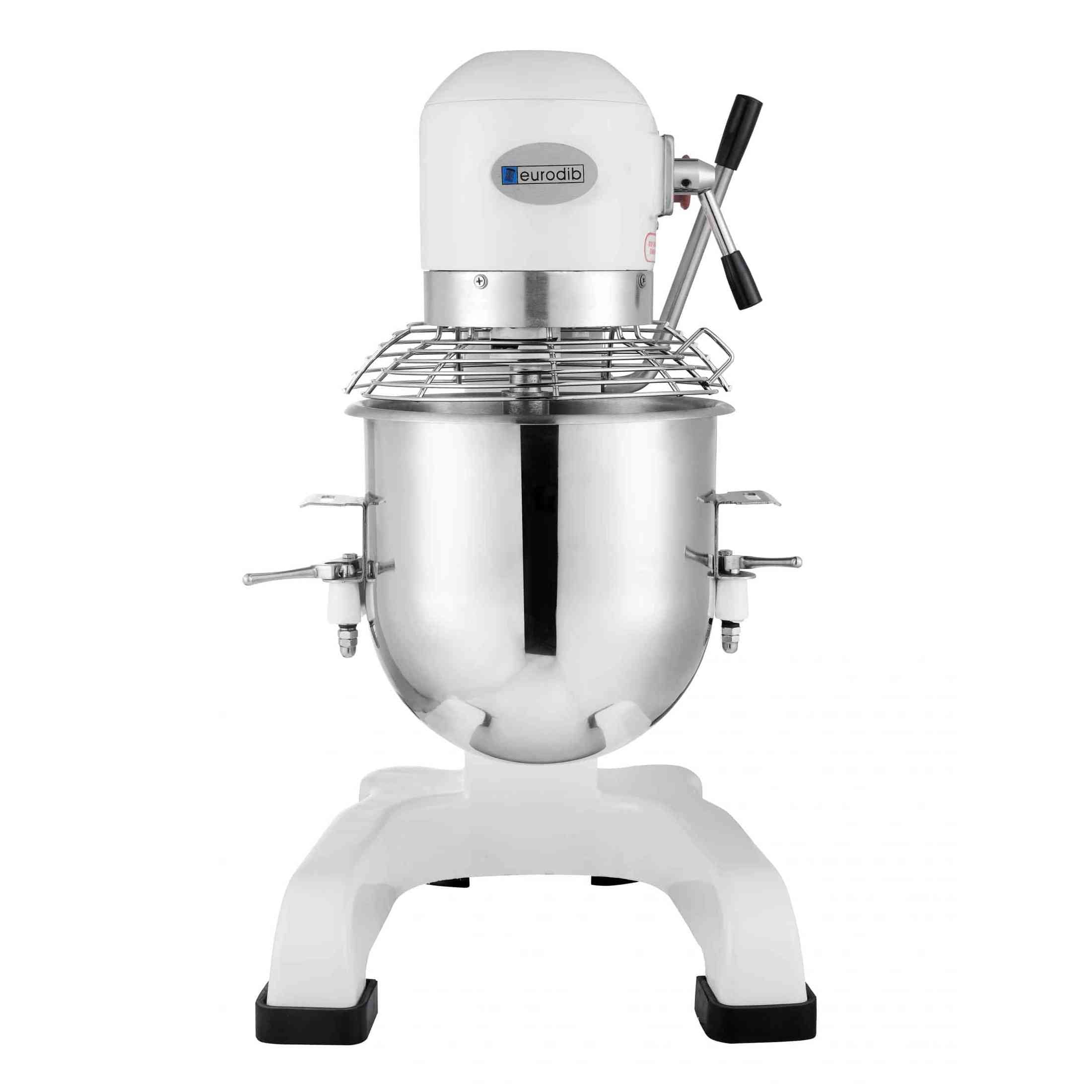 Eurodib M10-ETL 10 Qt. Planetary Mixer with Stainless Steel Bowl, Hook, Whip & Beater