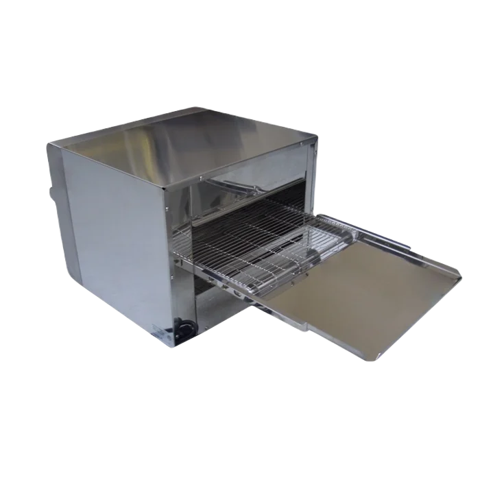 BakeMax BMCB001 14” Countertop Electric Conveyor Pizza Oven – Stainless Steel, Compact Commercial Model